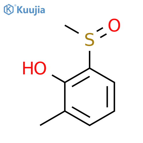 Phenol, 2-methyl-6-(methylsulfinyl)- structure
