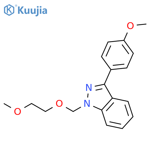 1H-Indazole, 1-[(2-methoxyethoxy)methyl]-3-(4-methoxyphenyl)- structure