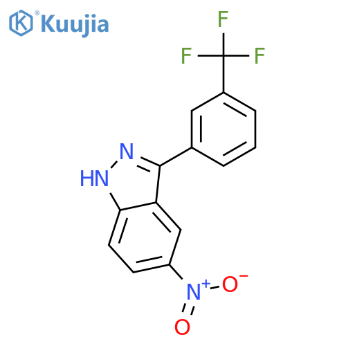 5-Nitro-3-(3-(trifluoromethyl)phenyl)-1H-indazole structure