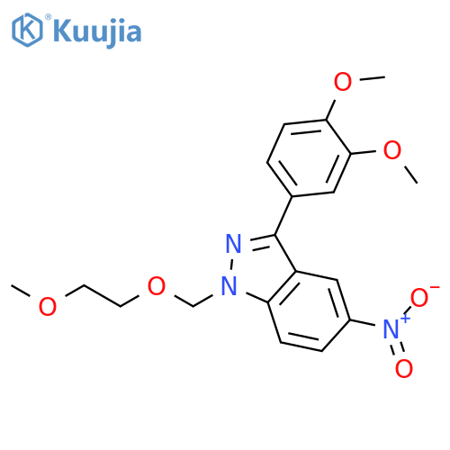 1H-Indazole,3-(3,4-dimethoxyphenyl)-1-[(2-methoxyethoxy)methyl]-5-nitro- structure