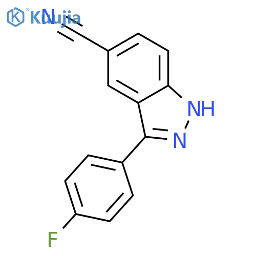 1H-Indazole-5-carbonitrile, 3-(4-fluorophenyl)- structure