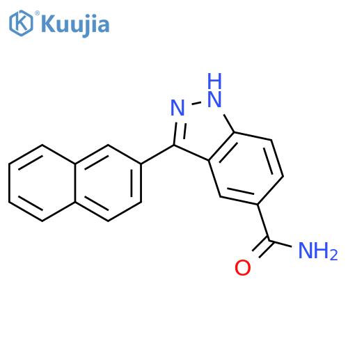 1H-Indazole-5-carboxamide, 3-(2-naphthalenyl)- structure