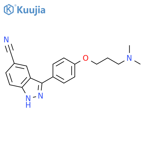 1H-Indazole-5-carbonitrile, 3-[4-[3-(dimethylamino)propoxy]phenyl]- structure