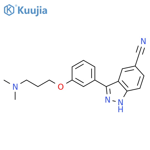 1H-Indazole-5-carbonitrile, 3-[3-[3-(dimethylamino)propoxy]phenyl]- structure