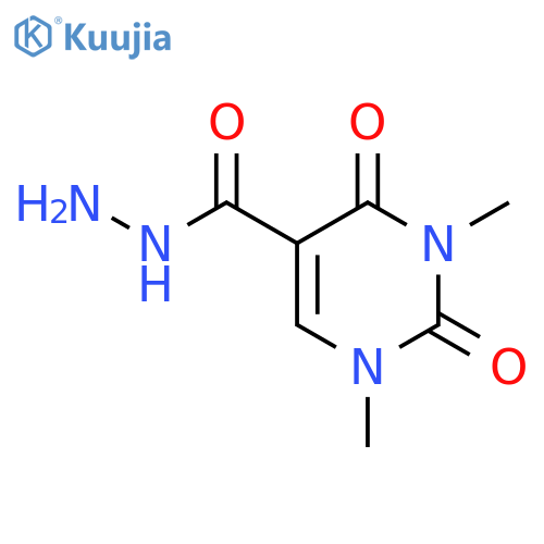 1,3-dimethyl-2,4-dioxo-1,2,3,4-tetrahydropyrimidine-5-carbohydrazide structure