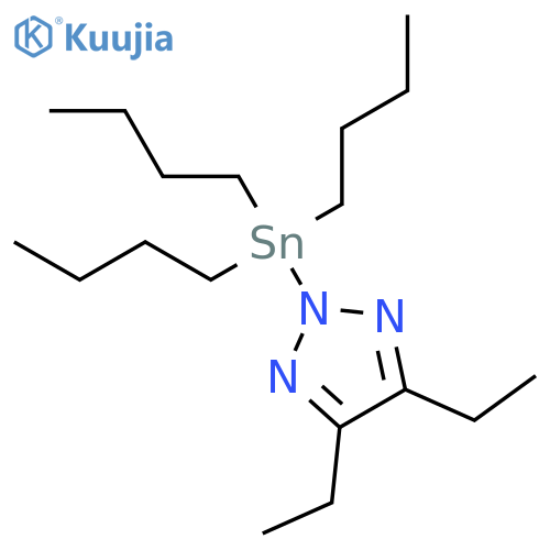 2H-1,2,3-Triazole, 4,5-diethyl-2-(tributylstannyl)- structure