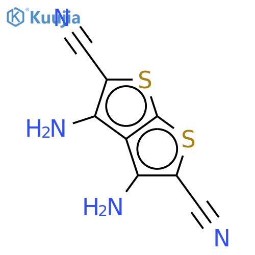 Thieno[2,3-b]thiophene-2,5-dicarbonitrile, 3,4-diamino- (en) structure