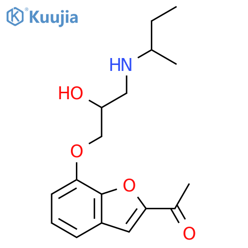 1-{7-[3-(butan-2-ylamino)-2-hydroxypropoxy]-1-benzofuran-2-yl}ethanone structure