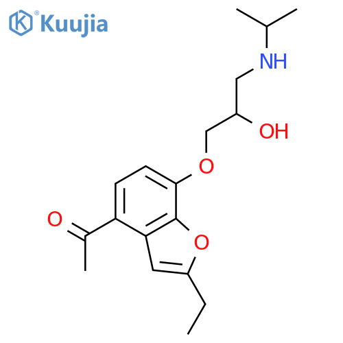 1-{2-ethyl-7-[2-hydroxy-3-(propan-2-ylamino)propoxy]-1-benzofuran-4-yl}ethanone structure