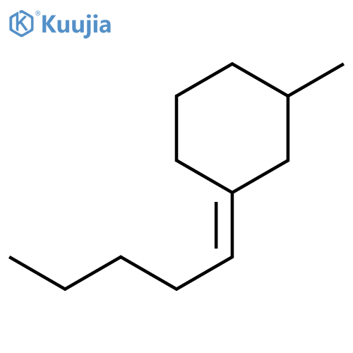 Cyclohexane,1-methyl-3-pentylidene- structure