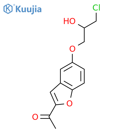 ETHANONE, 1-[5-(3-CHLORO-2-HYDROXYPROPOXY)-2-BENZOFURANYL]- structure
