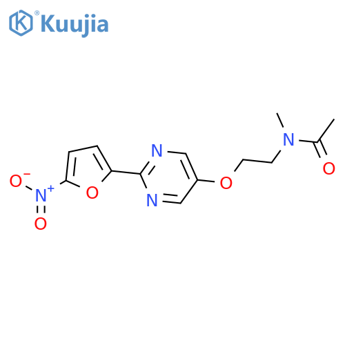 ACETAMIDE, N-METHYL-N-[2-[[2-(5-NITRO-2-FURANYL)-5-PYRIMIDINYL]OXY]ETHYL]- structure