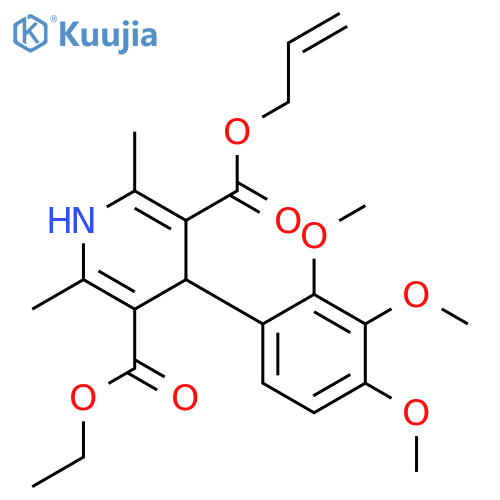 3,5-Pyridinedicarboxylicacid, 1,4-dihydro-2,6-dimethyl-4-(2,3,4-trimethoxyphenyl)-, 3-ethyl5-(2-propen-1-yl) ester structure