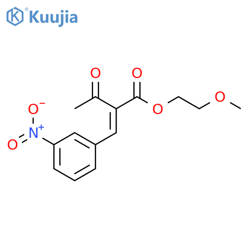 2-Methoxyethyl 2-(3-Nitrobenzylidene)acetoacetate structure