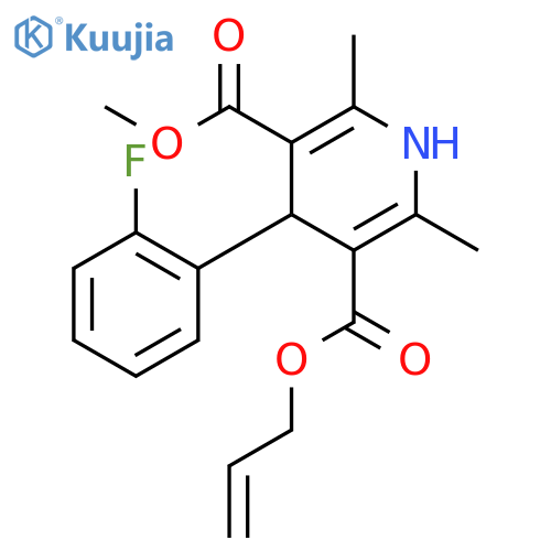 methyl prop-2-en-1-yl 4-(2-fluorophenyl)-2,6-dimethyl-1,4-dihydropyridine-3,5-dicarboxylate structure