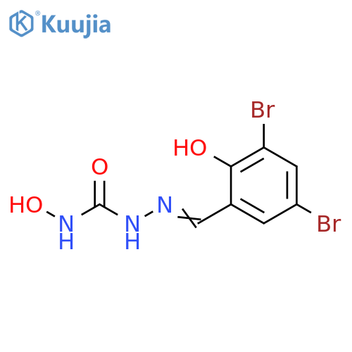 Hydrazinecarboxamide,2-[(3,5-dibromo-2-hydroxyphenyl)methylene]-N-hydroxy- structure