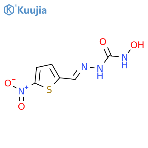 Hydrazinecarboxamide, N-hydroxy-2-[(5-nitro-2-thienyl)methylene]- structure