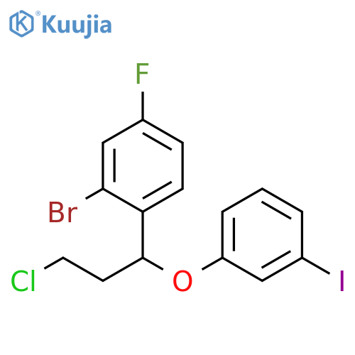 Benzene, 2-bromo-1-[3-chloro-1-(3-iodophenoxy)propyl]-4-fluoro- structure