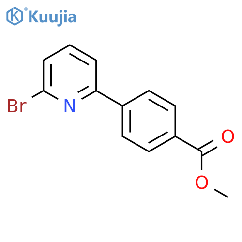 Benzoic acid, 4-(6-bromo-2-pyridinyl)-, methyl ester structure