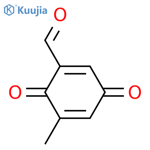 1,4-Cyclohexadiene-1-carboxaldehyde, 5-methyl-3,6-dioxo- (9CI) structure