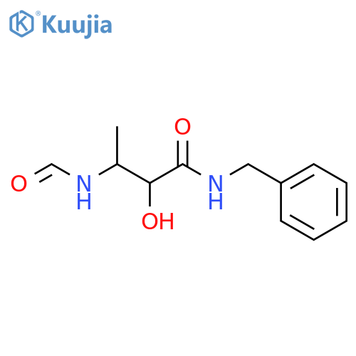 Butanamide, 3-(formylamino)-2-hydroxy-N-(phenylmethyl)- structure