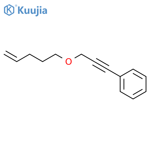 Benzene, [3-(4-pentenyloxy)-1-propynyl]- structure
