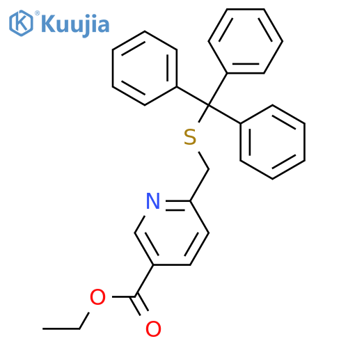 Ethyl 6-{[(triphenylmethyl)sulfanyl]methyl}pyridine-3-carboxylate structure