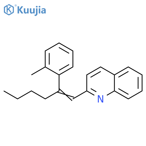 Quinoline, 2-[2-(2-methylphenyl)-1-hexenyl]- structure