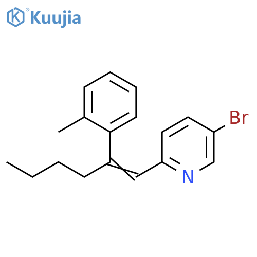 Pyridine, 5-bromo-2-[2-(2-methylphenyl)-1-hexenyl]- structure