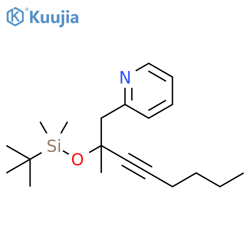 Pyridine, 2-[2-[[(1,1-dimethylethyl)dimethylsilyl]oxy]-2-methyl-3-octynyl]- structure