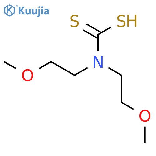 Carbamodithioic acid, bis(2-methoxyethyl)- structure