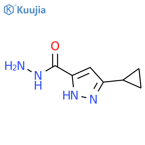 3-Cyclopropyl-1H-pyrazole-5-carbohydrazide structure
