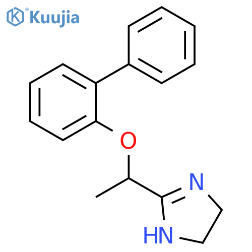 1H-Imidazole, 2-[1-([1,1'-biphenyl]-2-yloxy)ethyl]-4,5-dihydro- structure
