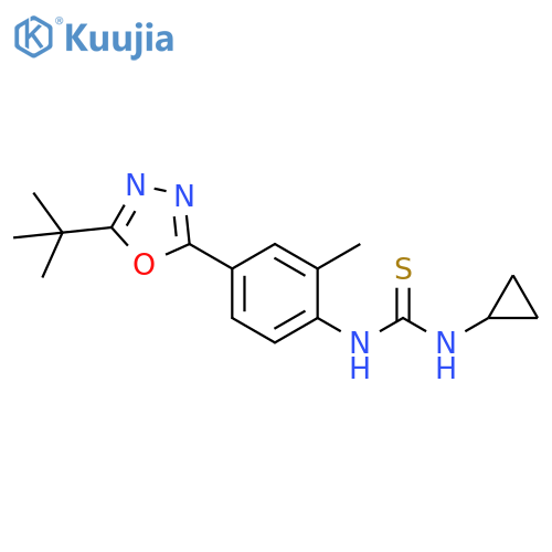 Thiourea,N-cyclopropyl-N'-[4-[5-(1,1-dimethylethyl)-1,3,4-oxadiazol-2-yl]-2-methylphenyl]- structure
