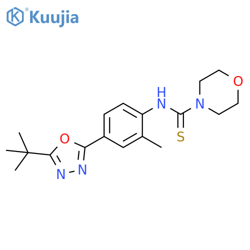 4-Morpholinecarbothioamide,N-[4-[5-(1,1-dimethylethyl)-1,3,4-oxadiazol-2-yl]-2-methylphenyl]- structure