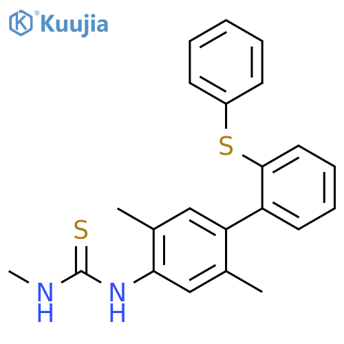 Thiourea, N-[2,5-dimethyl-2'-(phenylthio)[1,1'-biphenyl]-4-yl]-N'-methyl- structure