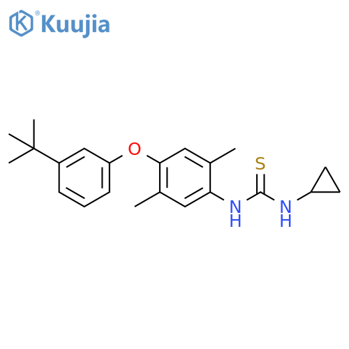 Thiourea,N-cyclopropyl-N'-[4-[3-(1,1-dimethylethyl)phenoxy]-2,5-dimethylphenyl]- structure