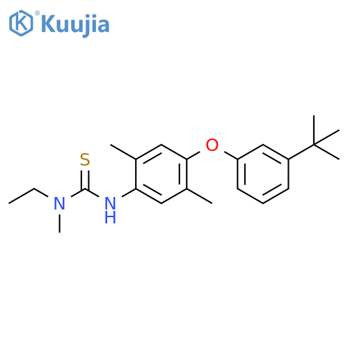 Thiourea,N'-[4-[3-(1,1-dimethylethyl)phenoxy]-2,5-dimethylphenyl]-N-ethyl-N-methyl- structure