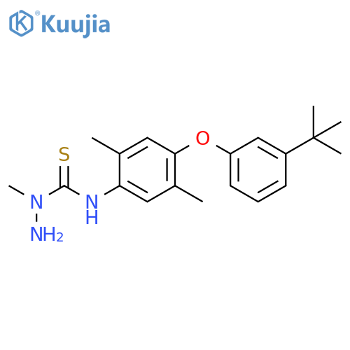 Hydrazinecarbothioamide,N-[4-[3-(1,1-dimethylethyl)phenoxy]-2,5-dimethylphenyl]-1-methyl- structure