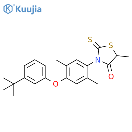 4-Thiazolidinone,3-[4-[3-(1,1-dimethylethyl)phenoxy]-2,5-dimethylphenyl]-5-methyl-2-thioxo- structure