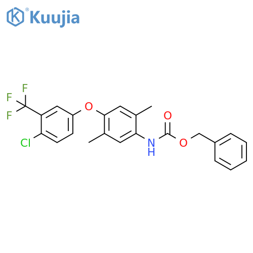 Carbamic acid,[4-[4-chloro-3-(trifluoromethyl)phenoxy]-2,5-dimethylphenyl]-,phenylmethyl ester structure