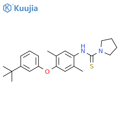 1-Pyrrolidinecarbothioamide,N-[4-[3-(1,1-dimethylethyl)phenoxy]-2,5-dimethylphenyl]- structure