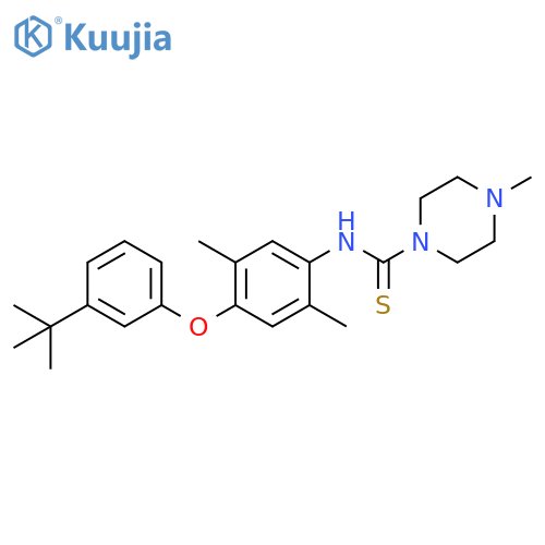 1-Piperazinecarbothioamide,N-[4-[3-(1,1-dimethylethyl)phenoxy]-2,5-dimethylphenyl]-4-methyl- structure