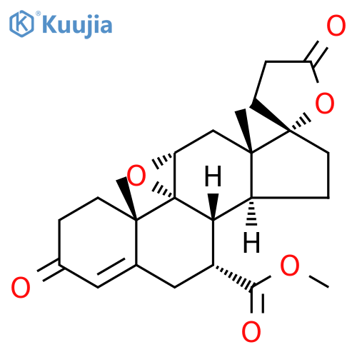 Pregn-4-ene-7,21-dicarboxylic acid, 9,11-epoxy-17-hydroxy-3-oxo-, γ-lactone, methyl ester, (7α,11α)- structure