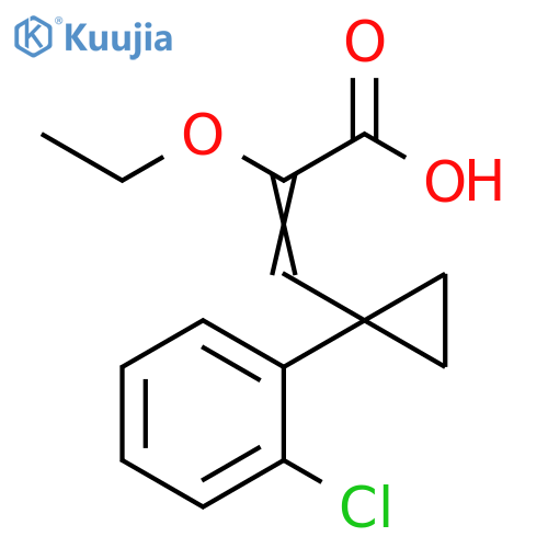 2-Propenoic acid, 3-[1-(2-chlorophenyl)cyclopropyl]-2-ethoxy- structure