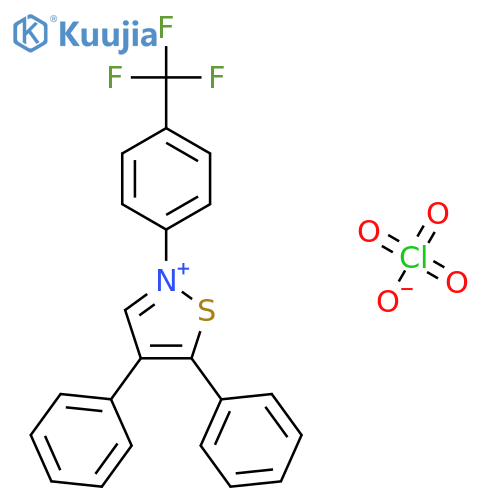 4,5-Diphenyl-2-[4-(trifluoromethyl)phenyl]-1,2-thiazol-2-ium perchlorate structure