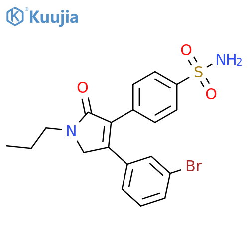 Benzenesulfonamide,4-[4-(3-bromophenyl)-2,5-dihydro-2-oxo-1-propyl-1H-pyrrol-3-yl]- structure