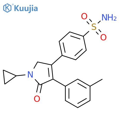 Benzenesulfonamide,4-[1-cyclopropyl-2,5-dihydro-4-(3-methylphenyl)-5-oxo-1H-pyrrol-3-yl]- structure