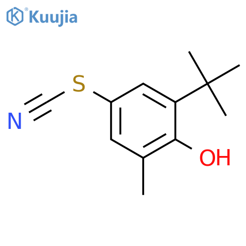 (3-tert-butyl-4-hydroxy-5-methylphenyl) Thiocyanate structure