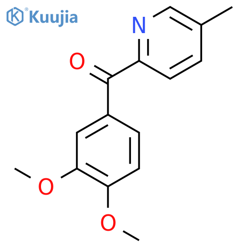 2-(3,4-Dimethoxybenzoyl)-5-methylpyridine structure